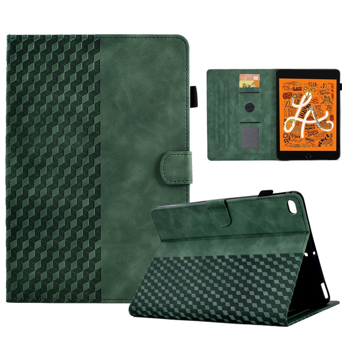 Para iPad mini 5/4/3/2/1 Funda para tableta inteligente de cuero con relieve de rombos