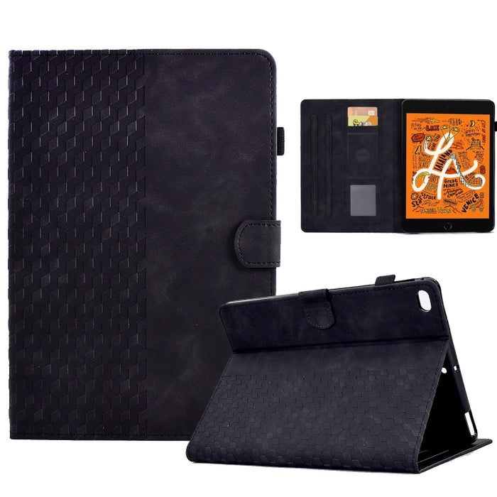 Para iPad mini 5/4/3/2/1 Funda para tableta inteligente de cuero con relieve de rombos