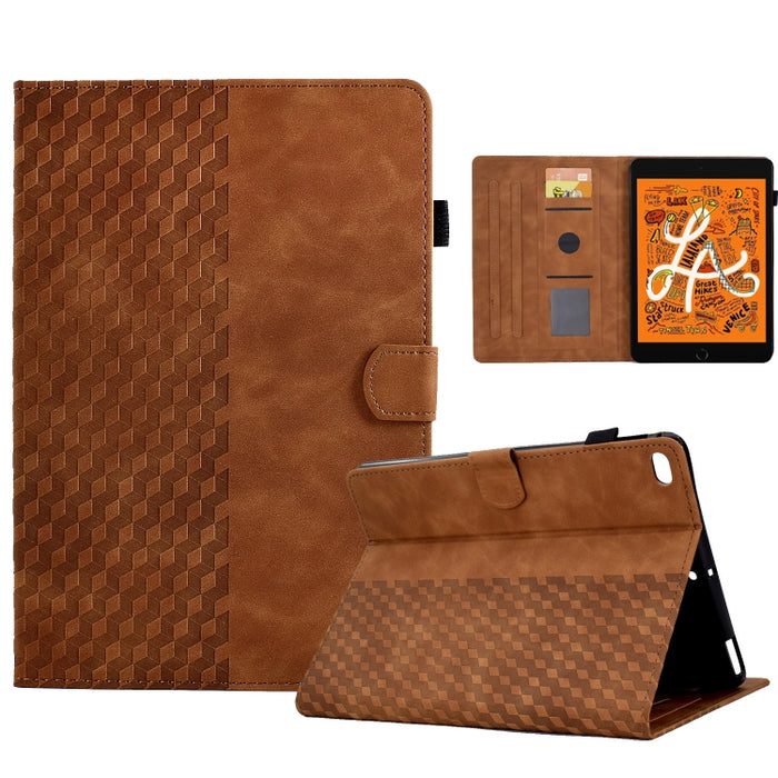Para iPad mini 5/4/3/2/1 Funda para tableta inteligente de cuero con relieve de rombos