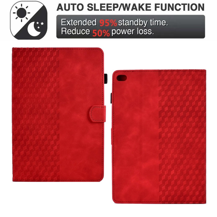 Para iPad 9.7 2017/2018 / Air / Air 2 Funda para tableta inteligente de cuero con relieve de rombos