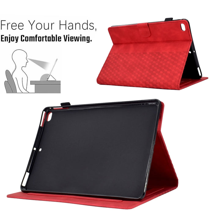 Para iPad 9.7 2017/2018 / Air / Air 2 Funda para tableta inteligente de cuero con relieve de rombos