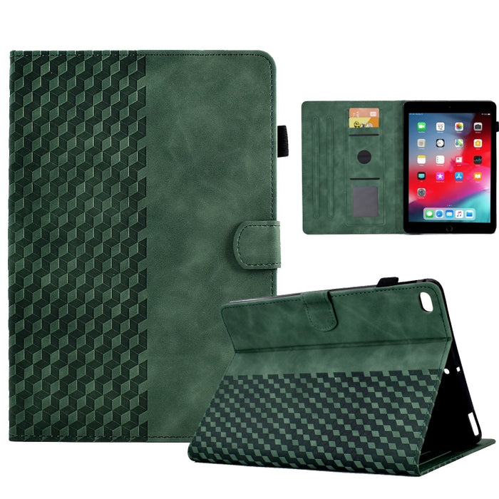 Para iPad 9.7 2017/2018 / Air / Air 2 Funda para tableta inteligente de cuero con relieve de rombos