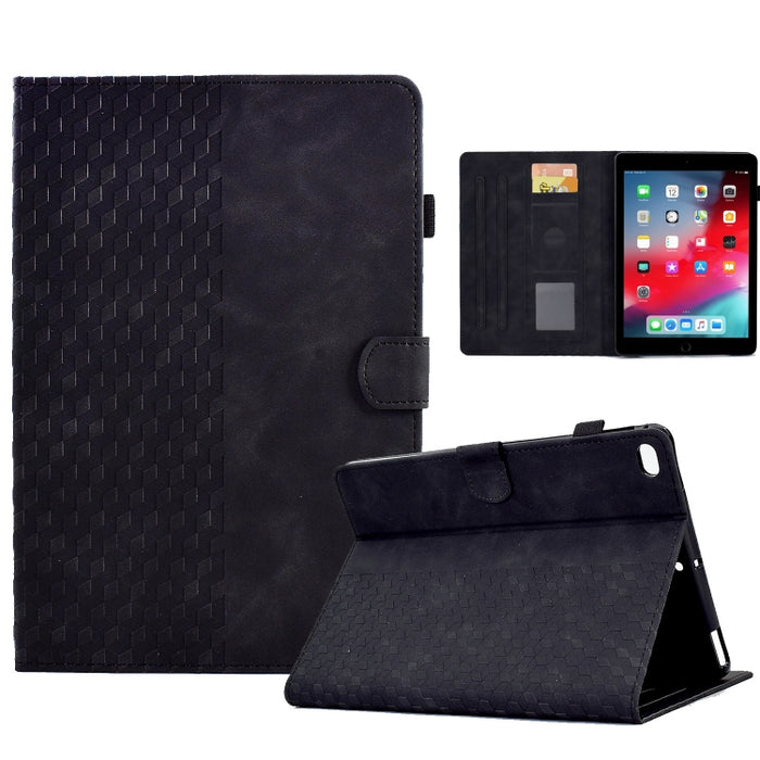 Para iPad 9.7 2017/2018 / Air / Air 2 Funda para tableta inteligente de cuero con relieve de rombos