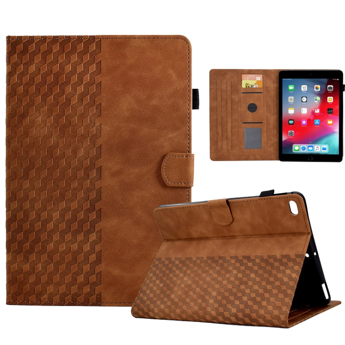 Para iPad 9.7 2017/2018 / Air / Air 2 Funda para tableta inteligente de cuero con relieve de rombos