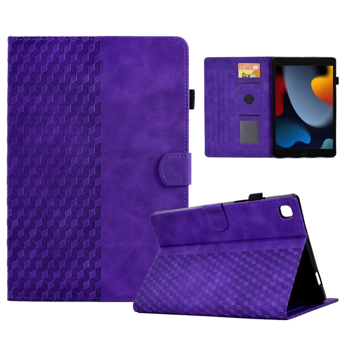 Para iPad 10.2 2019/2020 / Air 10.5 2019 Funda para tableta inteligente de cuero con relieve de rombos