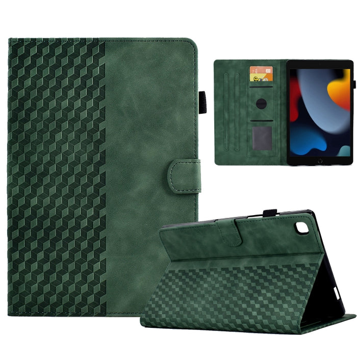 Para iPad 10.2 2019/2020 / Air 10.5 2019 Funda para tableta inteligente de cuero con relieve de rombos