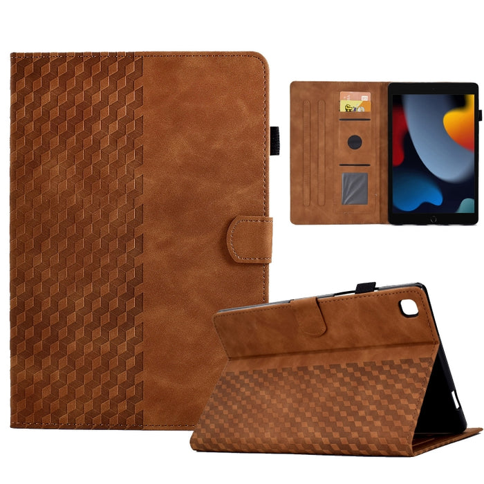 Para iPad 10.2 2019/2020 / Air 10.5 2019 Funda para tableta inteligente de cuero con relieve de rombos