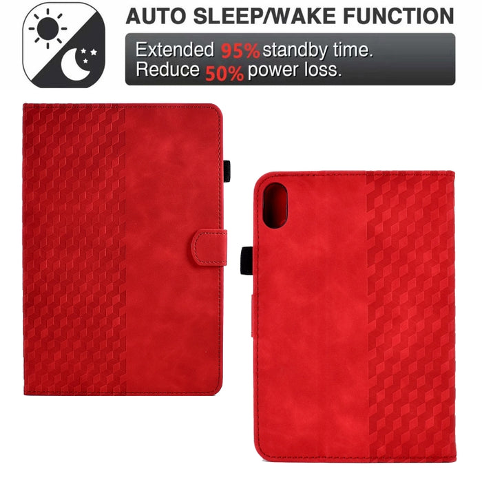 Para iPad 10.a generación 10.9 2022 Funda para tableta inteligente de cuero con relieve de rombos