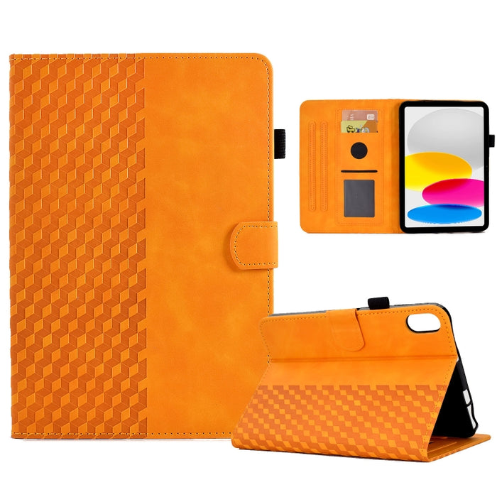 Para iPad 10.a generación 10.9 2022 Funda para tableta inteligente de cuero con relieve de rombos