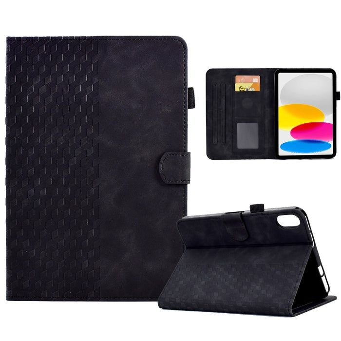 Para iPad 10.a generación 10.9 2022 Funda para tableta inteligente de cuero con relieve de rombos