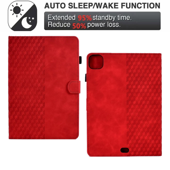 Para iPad Pro 11 2018/2020/2021 Funda para tableta inteligente de cuero con relieve de rombos