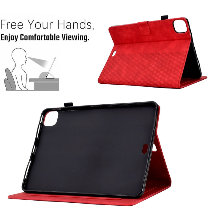 Para iPad Pro 11 2018/2020/2021 Funda para tableta inteligente de cuero con relieve de rombos