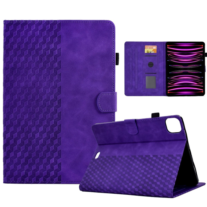 Para iPad Pro 11 2018/2020/2021 Funda para tableta inteligente de cuero con relieve de rombos