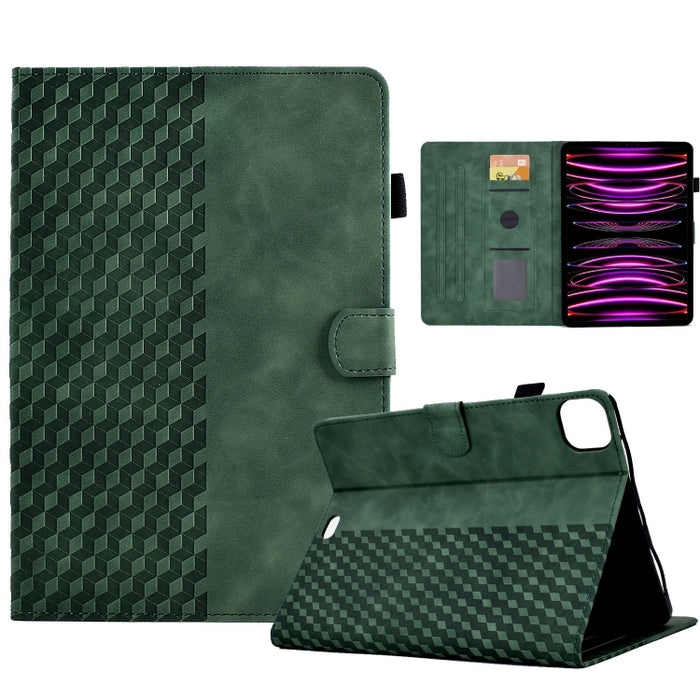 Para iPad Pro 11 2018/2020/2021 Funda para tableta inteligente de cuero con relieve de rombos