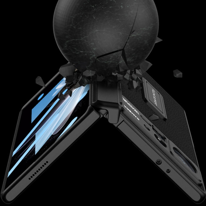 Para Xiaomi Mix Fold 2 GKK Funda de teléfono de cuero con tapa con bisagra magnética y soporte, For Xiaomi Mix Fold 2