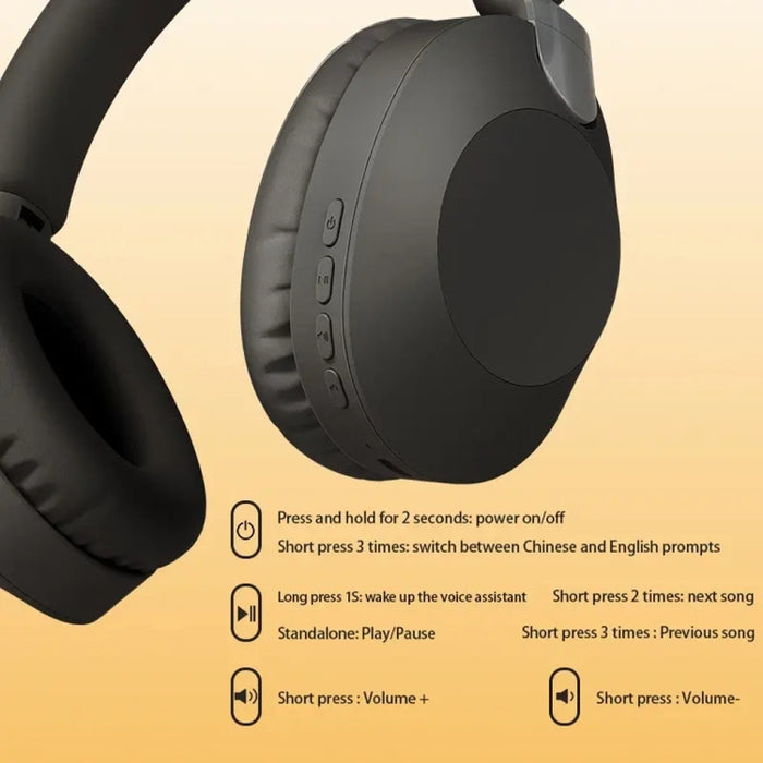 B2 Auriculares inalámbricos Bluetooth 5.1 plegables con reducción de ruido