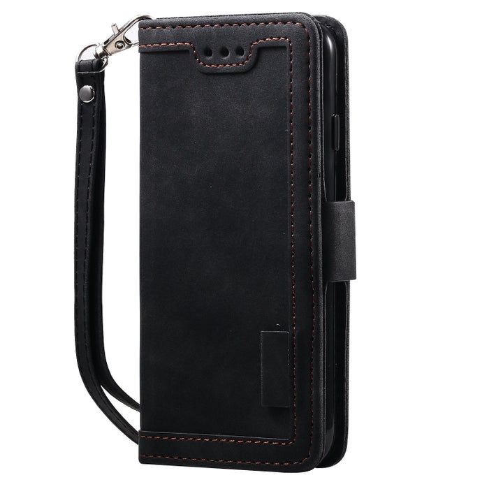 Estuche de cuero con tapa horizontal de empalme retro con ranuras para tarjetas y soporte y billetera, For iPhone SE 2022 / SE 2020 / 8 / 7, For Xiaomi Redmi Note 8 Pro