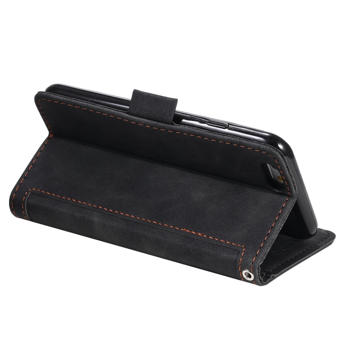 Estuche de cuero con tapa horizontal de empalme retro con ranuras para tarjetas y soporte y billetera, For iPhone SE 2022 / SE 2020 / 8 / 7, For Xiaomi Redmi Note 8 Pro