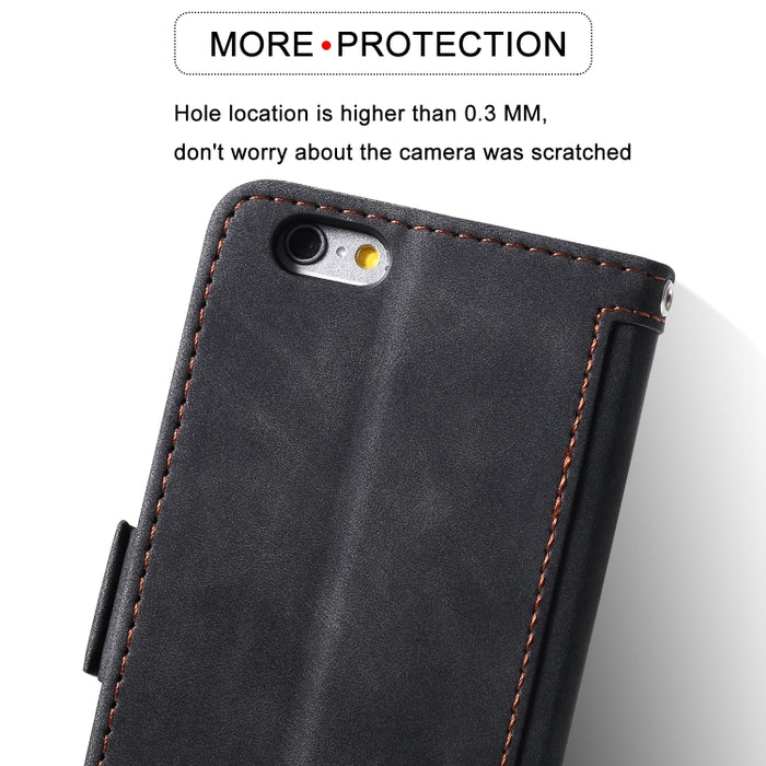 Estuche de cuero con tapa horizontal de empalme retro con ranuras para tarjetas y soporte y billetera, For iPhone SE 2022 / SE 2020 / 8 / 7, For Xiaomi Redmi Note 8 Pro