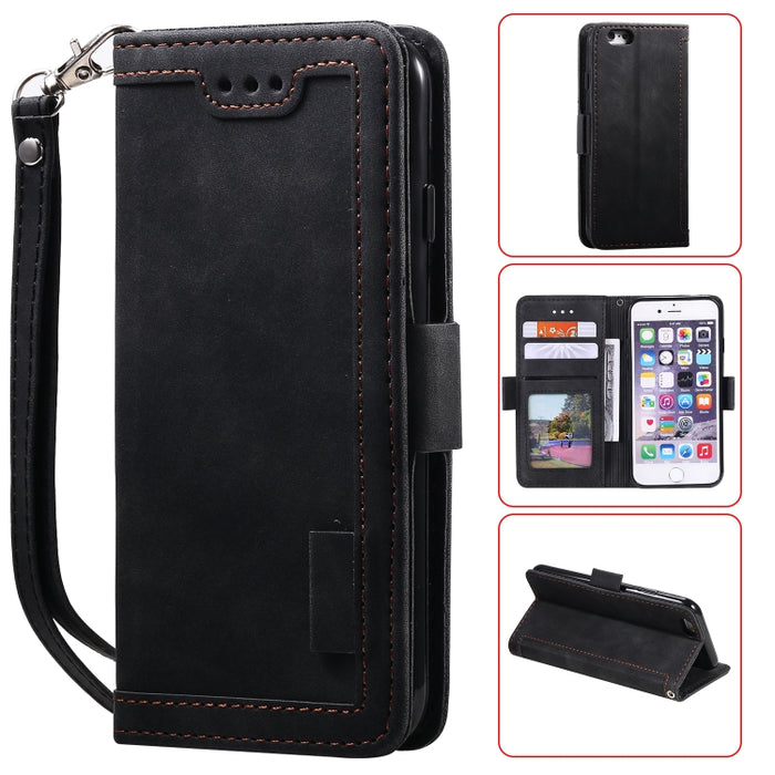 Estuche de cuero con tapa horizontal de empalme retro con ranuras para tarjetas y soporte y billetera, For iPhone SE 2022 / SE 2020 / 8 / 7, For Xiaomi Redmi Note 8 Pro