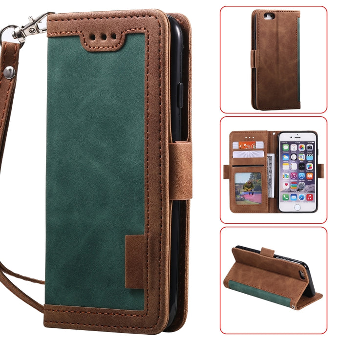Estuche de cuero con tapa horizontal de empalme retro con ranuras para tarjetas y soporte y billetera, For iPhone SE 2022 / SE 2020 / 8 / 7, For Xiaomi Redmi Note 8 Pro