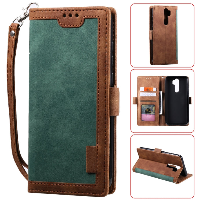Estuche de cuero con tapa horizontal de empalme retro con ranuras para tarjetas y soporte y billetera, For iPhone SE 2022 / SE 2020 / 8 / 7, For Xiaomi Redmi Note 8 Pro