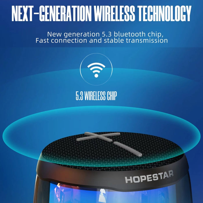 HOPESTAR P49 Tone Pulse RGB Light Altavoz Bluetooth a prueba de agua, P49(Black), P49(Grey), P49(Blue)