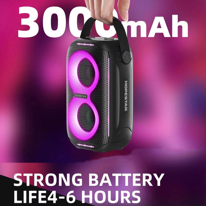 HOPESTAR Party200 mini Altavoz Bluetooth de luz RGB de pulso de tono portátil, Party200 mini