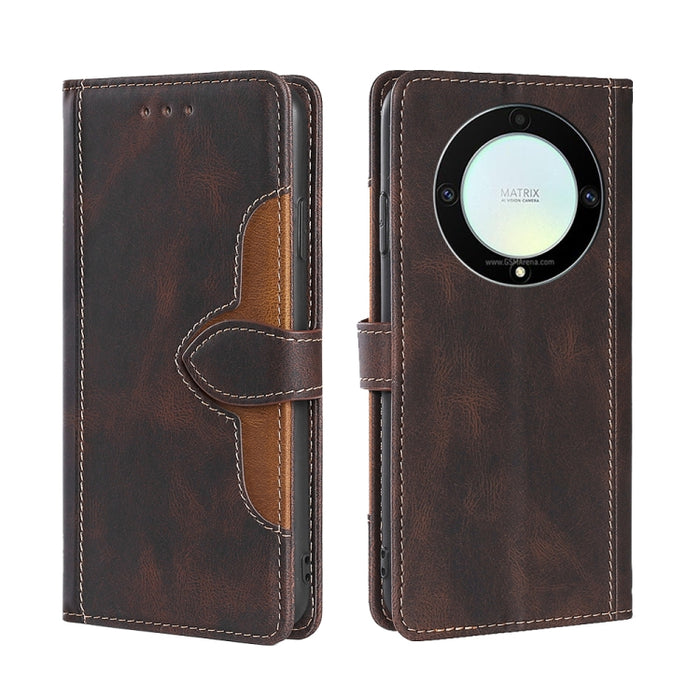 Estuche para teléfono de cuero con hebilla magnética y sensación de piel, For Motorola Moto E13 4G, For OPPO A17k, For OPPO Reno8 T 4G, For Xiaomi Poco X5 Pro / Redmi Note 12 Pro Speed, For Honor X9a 5G