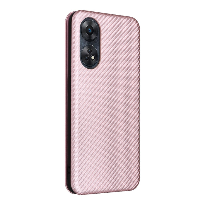Estuche para teléfono de cuero con textura de fibra de carbono, For OPPO Reno8 T 4G, For Motorola Moto E13 4G, For Motorola Moto G73 5G, For Xiaomi Redmi 12C