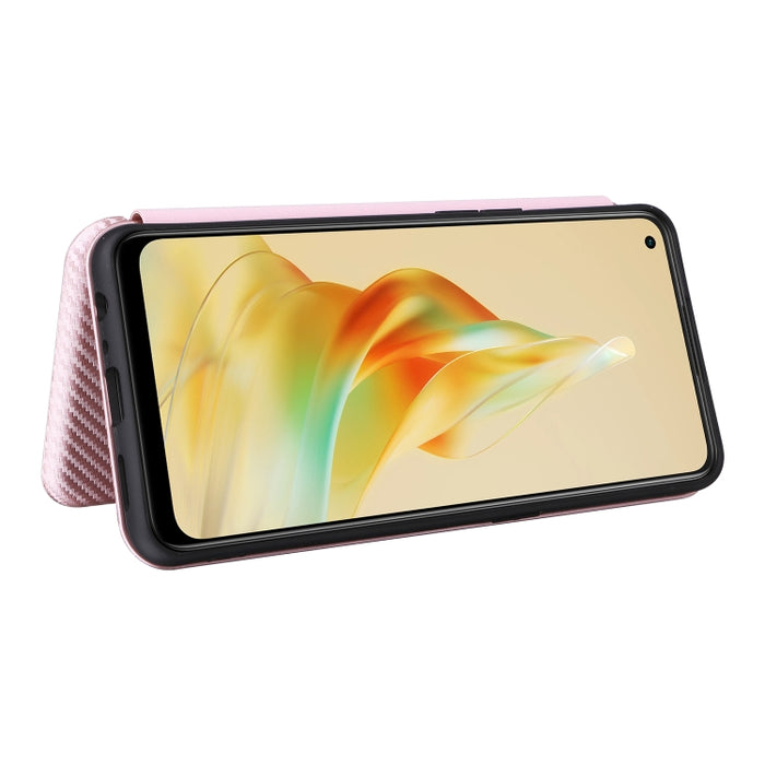Estuche para teléfono de cuero con textura de fibra de carbono, For OPPO Reno8 T 4G, For Motorola Moto E13 4G, For Motorola Moto G73 5G, For Xiaomi Redmi 12C