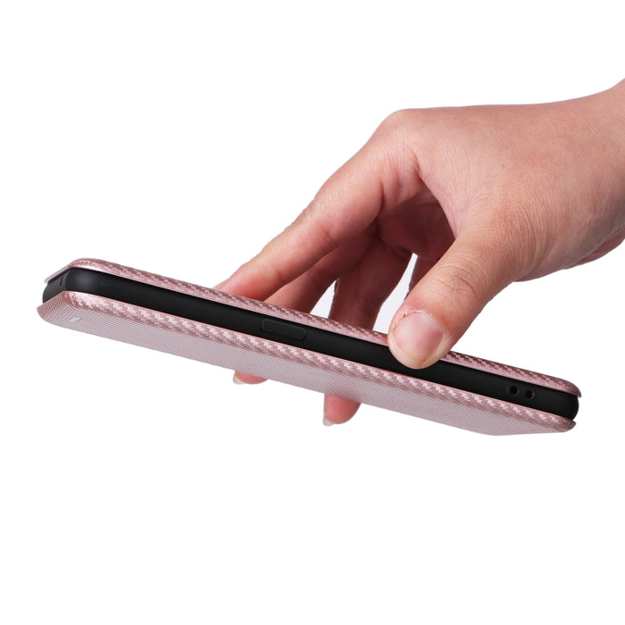 Estuche para teléfono de cuero con textura de fibra de carbono, For OPPO Reno8 T 4G, For Motorola Moto E13 4G, For Motorola Moto G73 5G, For Xiaomi Redmi 12C