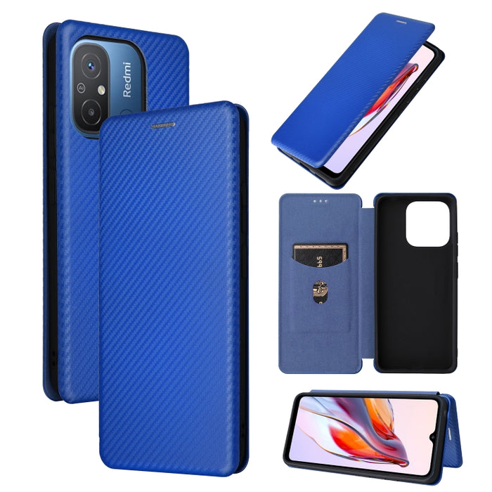 Estuche para teléfono de cuero con textura de fibra de carbono, For OPPO Reno8 T 4G, For Motorola Moto E13 4G, For Motorola Moto G73 5G, For Xiaomi Redmi 12C