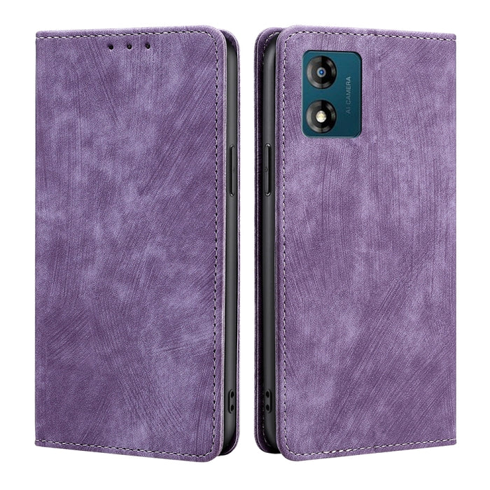 Estuche para teléfono de cuero magnético con cepillo antirrobo RFID, For Motorola Moto E13 4G, For OPPO A17k, For OPPO Reno8 T 4G, For Xiaomi Poco X5 Pro / Redmi Note 12 Pro Speed, For Honor X9a 5G