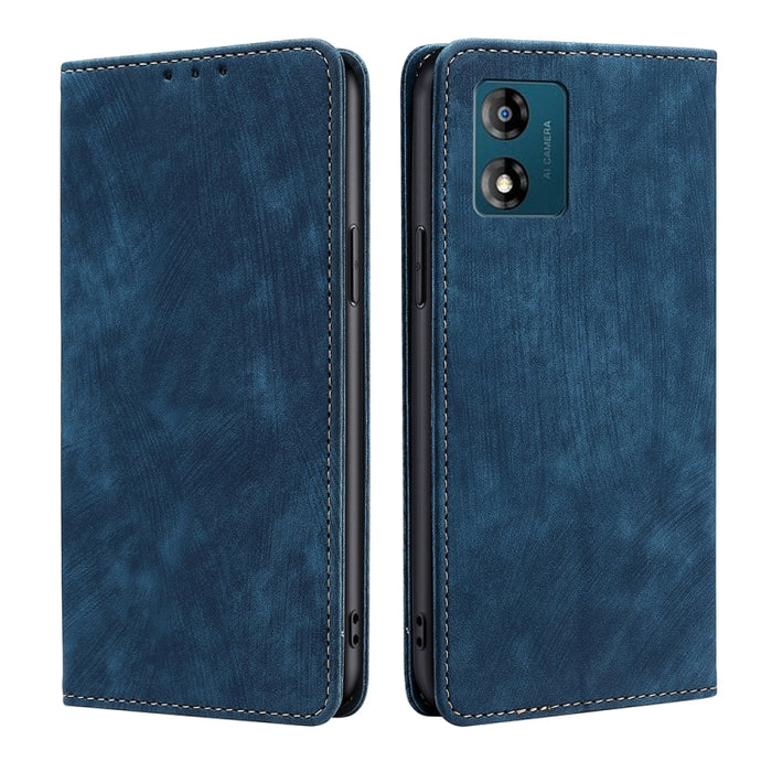 Estuche para teléfono de cuero magnético con cepillo antirrobo RFID, For Motorola Moto E13 4G, For OPPO A17k, For OPPO Reno8 T 4G, For Xiaomi Poco X5 Pro / Redmi Note 12 Pro Speed, For Honor X9a 5G