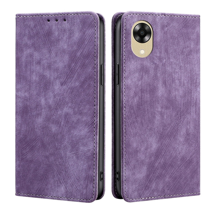 Estuche para teléfono de cuero magnético con cepillo antirrobo RFID, For Motorola Moto E13 4G, For OPPO A17k, For OPPO Reno8 T 4G, For Xiaomi Poco X5 Pro / Redmi Note 12 Pro Speed, For Honor X9a 5G