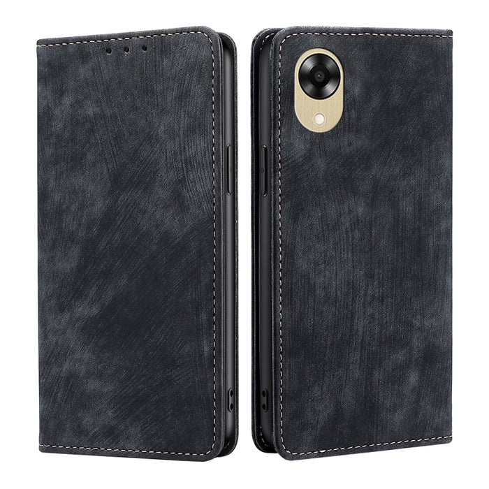 Estuche para teléfono de cuero magnético con cepillo antirrobo RFID, For Motorola Moto E13 4G, For OPPO A17k, For OPPO Reno8 T 4G, For Xiaomi Poco X5 Pro / Redmi Note 12 Pro Speed, For Honor X9a 5G
