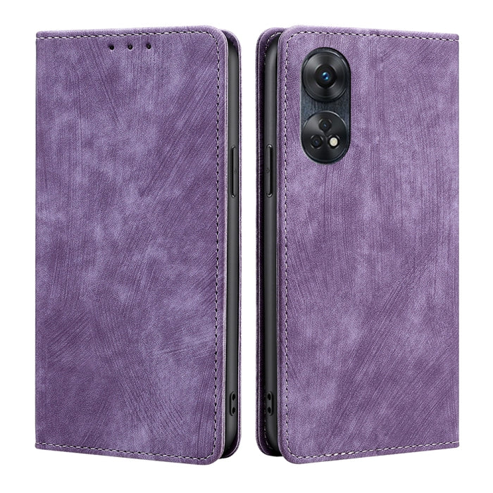 Estuche para teléfono de cuero magnético con cepillo antirrobo RFID, For Motorola Moto E13 4G, For OPPO A17k, For OPPO Reno8 T 4G, For Xiaomi Poco X5 Pro / Redmi Note 12 Pro Speed, For Honor X9a 5G