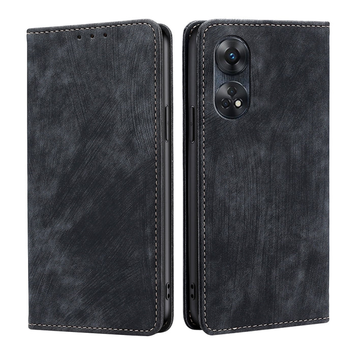 Estuche para teléfono de cuero magnético con cepillo antirrobo RFID, For Motorola Moto E13 4G, For OPPO A17k, For OPPO Reno8 T 4G, For Xiaomi Poco X5 Pro / Redmi Note 12 Pro Speed, For Honor X9a 5G
