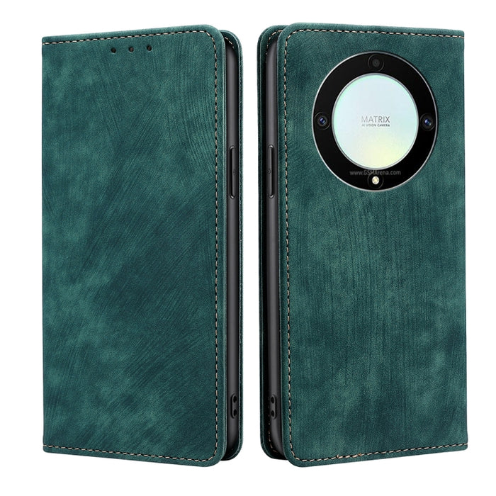 Estuche para teléfono de cuero magnético con cepillo antirrobo RFID, For Motorola Moto E13 4G, For OPPO A17k, For OPPO Reno8 T 4G, For Xiaomi Poco X5 Pro / Redmi Note 12 Pro Speed, For Honor X9a 5G
