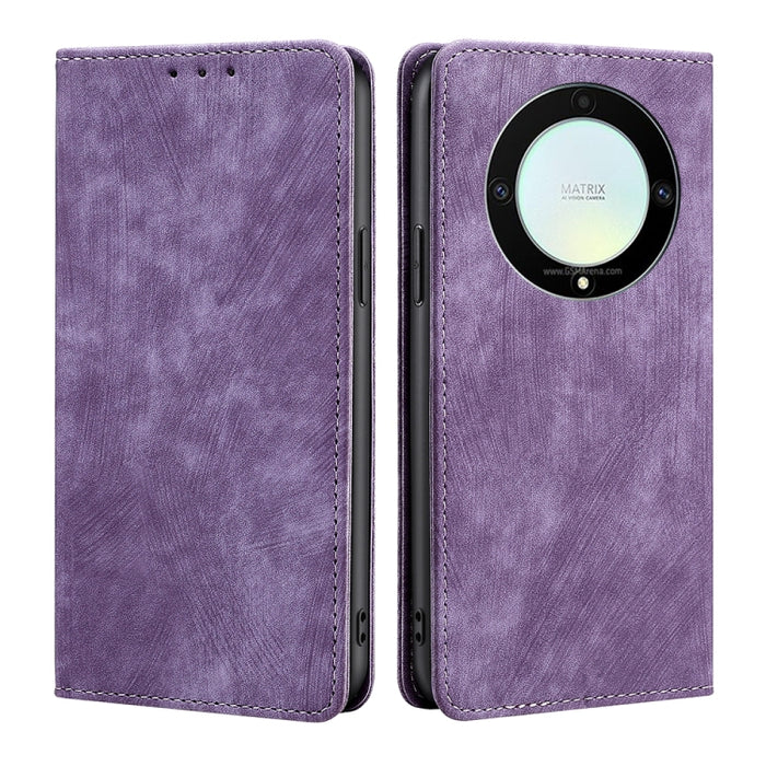 Estuche para teléfono de cuero magnético con cepillo antirrobo RFID, For Motorola Moto E13 4G, For OPPO A17k, For OPPO Reno8 T 4G, For Xiaomi Poco X5 Pro / Redmi Note 12 Pro Speed, For Honor X9a 5G