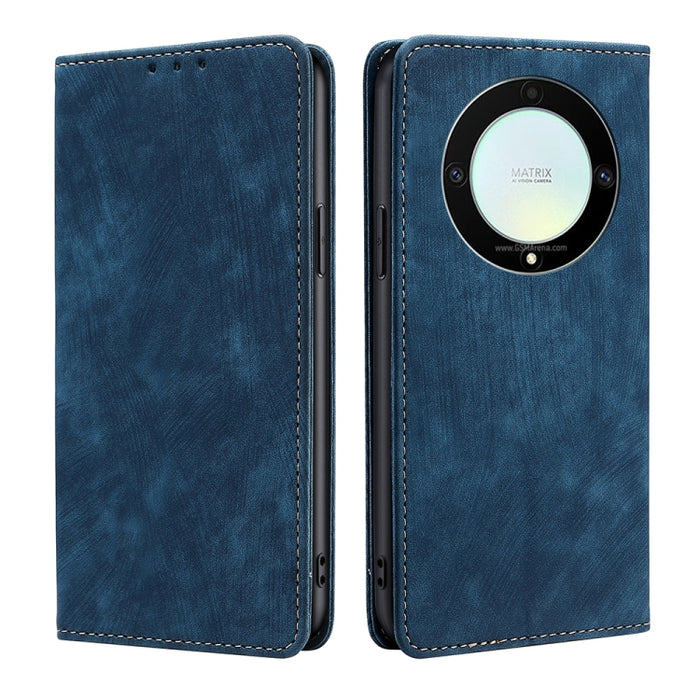 Estuche para teléfono de cuero magnético con cepillo antirrobo RFID, For Motorola Moto E13 4G, For OPPO A17k, For OPPO Reno8 T 4G, For Xiaomi Poco X5 Pro / Redmi Note 12 Pro Speed, For Honor X9a 5G