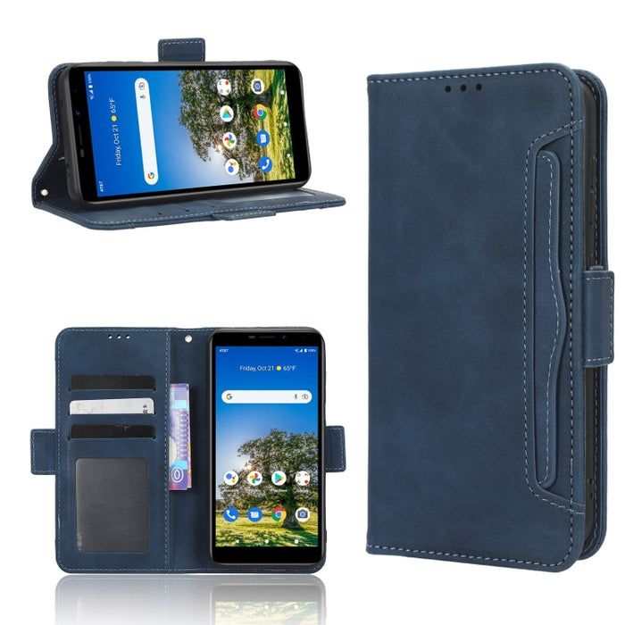 Funda de piel para teléfono con textura de piel de becerro y ranuras para tarjetas, For AT&T Maestro 3 U626AA, For AT&T Motivate Max U668AA, For BLU Bold N2, For AT&T Calypso 3 U328AA, For Motorola Moto E13 4G, For Motorola Moto X40 Pro                ...
