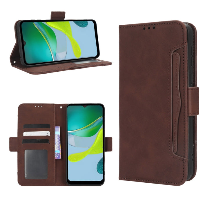 Funda de piel para teléfono con textura de piel de becerro y ranuras para tarjetas, For AT&T Maestro 3 U626AA, For AT&T Motivate Max U668AA, For BLU Bold N2, For AT&T Calypso 3 U328AA, For Motorola Moto E13 4G, For Motorola Moto X40 Pro                ...