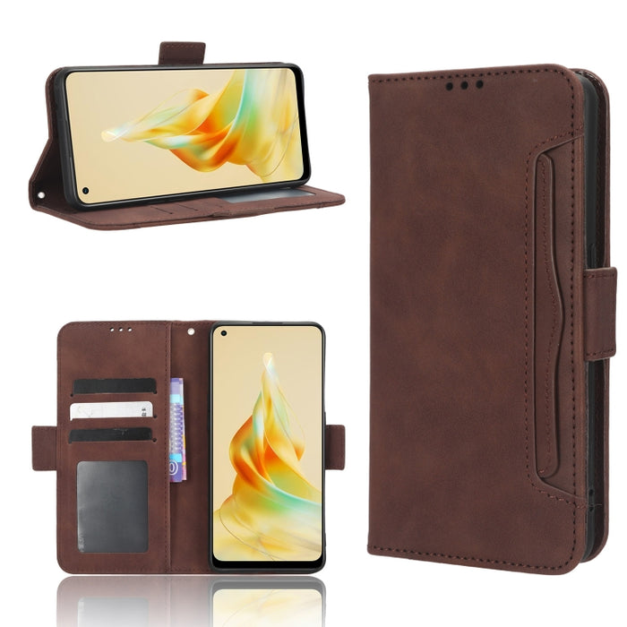 Funda de piel para teléfono con textura de piel de becerro y ranuras para tarjetas, For AT&T Maestro 3 U626AA, For AT&T Motivate Max U668AA, For BLU Bold N2, For AT&T Calypso 3 U328AA, For Motorola Moto E13 4G, For Motorola Moto X40 Pro                ...