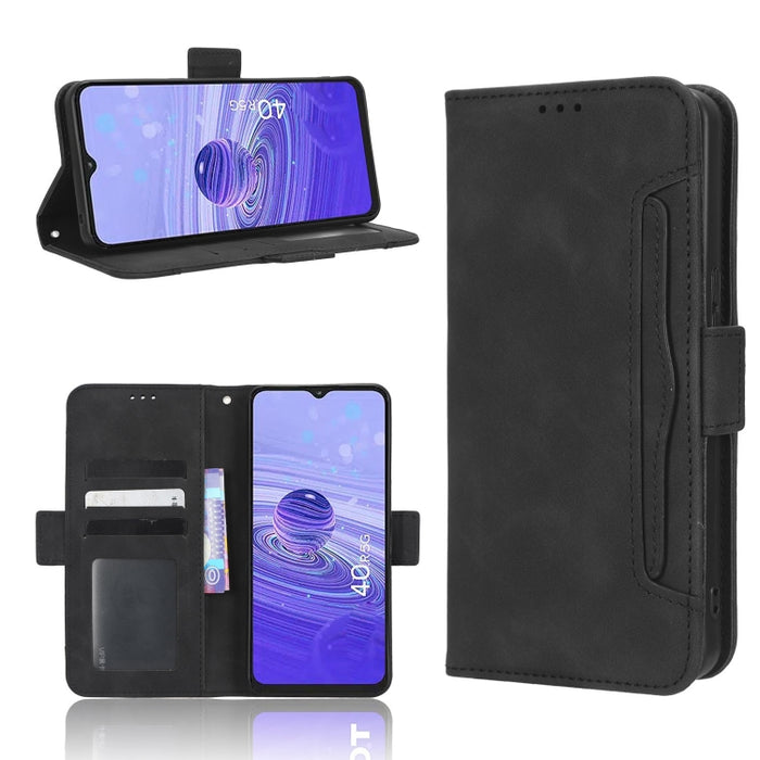 Funda de piel para teléfono con textura de piel de becerro y ranuras para tarjetas, For AT&T Maestro 3 U626AA, For AT&T Motivate Max U668AA, For BLU Bold N2, For AT&T Calypso 3 U328AA, For Motorola Moto E13 4G, For Motorola Moto X40 Pro                ...