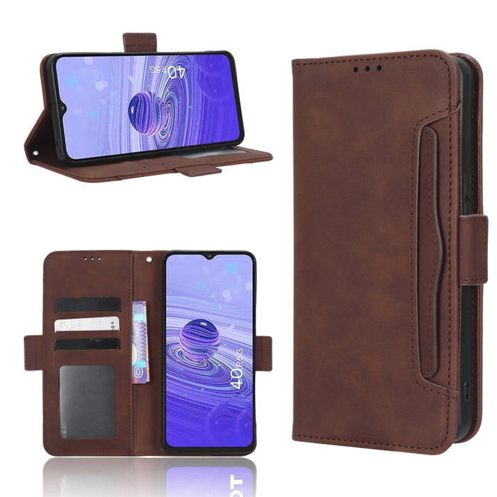 Funda de piel para teléfono con textura de piel de becerro y ranuras para tarjetas, For AT&T Maestro 3 U626AA, For AT&T Motivate Max U668AA, For BLU Bold N2, For AT&T Calypso 3 U328AA, For Motorola Moto E13 4G, For Motorola Moto X40 Pro                ...