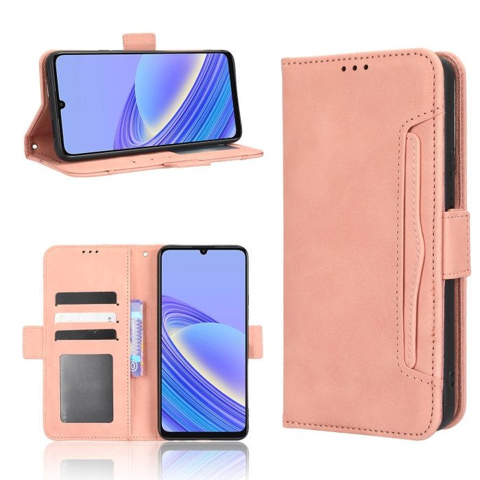 Funda de piel para teléfono con textura de piel de becerro y ranuras para tarjetas, For AT&T Maestro 3 U626AA, For AT&T Motivate Max U668AA, For BLU Bold N2, For AT&T Calypso 3 U328AA, For Motorola Moto E13 4G, For Motorola Moto X40 Pro                ...
