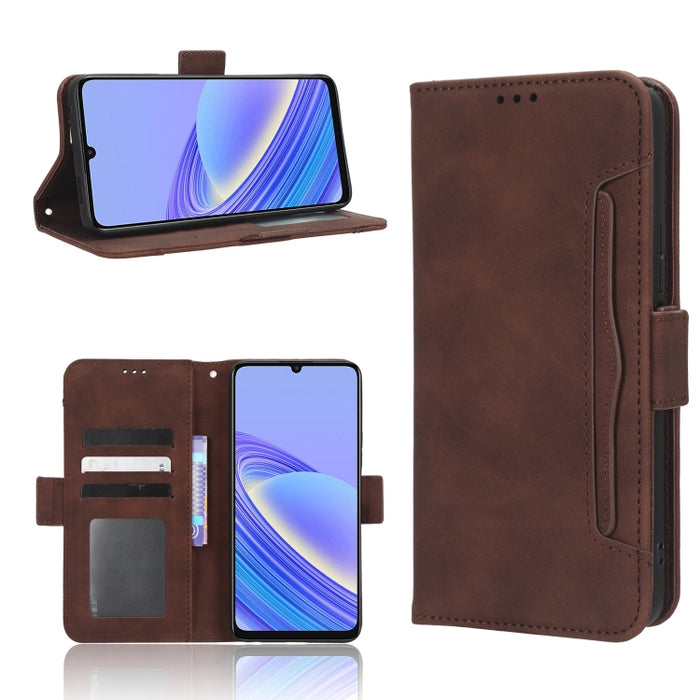 Funda de piel para teléfono con textura de piel de becerro y ranuras para tarjetas, For AT&T Maestro 3 U626AA, For AT&T Motivate Max U668AA, For BLU Bold N2, For AT&T Calypso 3 U328AA, For Motorola Moto E13 4G, For Motorola Moto X40 Pro                ...