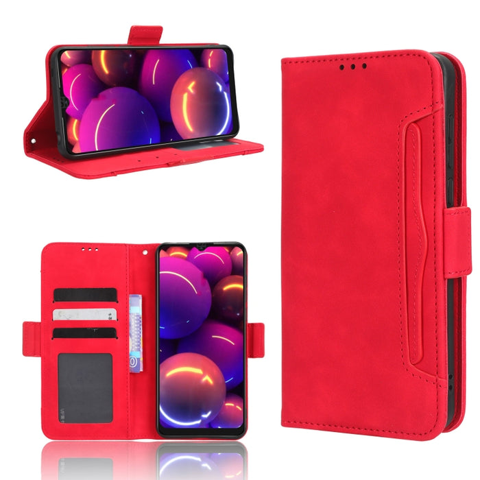 Funda de piel para teléfono con textura de piel de becerro y ranuras para tarjetas, For AT&T Maestro 3 U626AA, For AT&T Motivate Max U668AA, For BLU Bold N2, For AT&T Calypso 3 U328AA, For Motorola Moto E13 4G, For Motorola Moto X40 Pro                ...